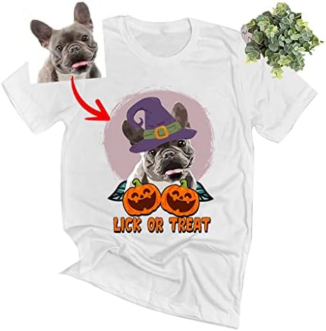 Pawarts Kişiselleştirilmiş Sevimli Köpek Cadılar Bayramı Erkekler Kadınlar Köpek T-Shirt-Köpek Baba Hediyeler Erkekler